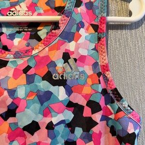 adidas Bright Multicolor Geo-Print Athletic Tank Top